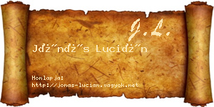 Jónás Lucián névjegykártya
