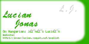 lucian jonas business card